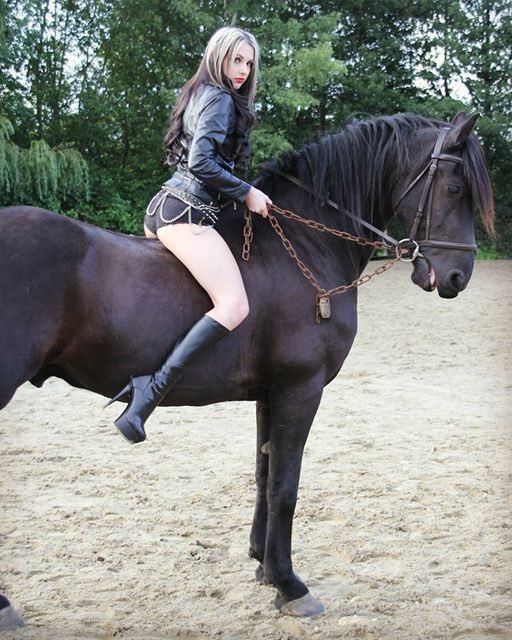 Mistress tugging gay riding