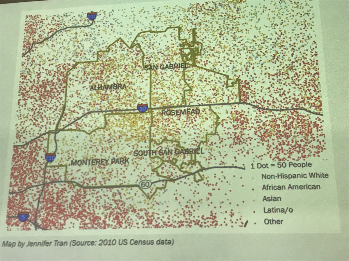 HistoryFrog's tweet photo. Remapping Race in Suburban California. TY Dr. Wendy Cheng @scrippscollege for sharing your study of San Gabriel Valley providing insight &amp; understanding of regional racial formation, majority minority suburbs and more. @janehonglee #GLI_CA #GLIseminar @GLI_CAworkshop @Stuart_FND https://t.co/uMfNMPFInd