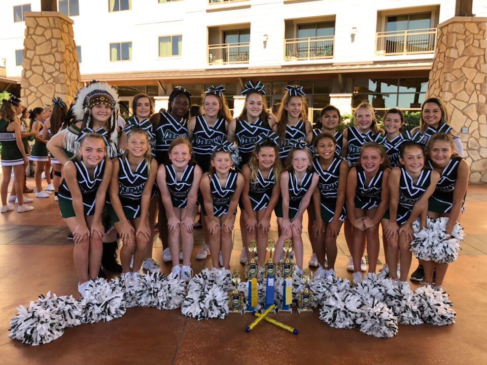 ColemanCheer's tweet photo. Camp has come to an end for the first ever Coleman Junior High cheer squad and we sure set the bar high! 1st place Sideline Chant, 1st place Rally Routine and 1st place Overall Champs in our division! Win, win, win! 📣🏆💚🖤 https://t.co/P8kQtn4ux1