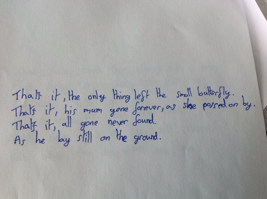 littleMissArty1's tweet photo. I had to leave a cover lesson for year 6 "Shoes of Memory" (Holocaust)..I thought my amazing Eng teach colleague would prefer a bit of creative writing instead of painting. Boy did she blow this out of the water!#crosscurricular #artispowerful #wordshaveimpact https://t.co/u14T3T6EQg