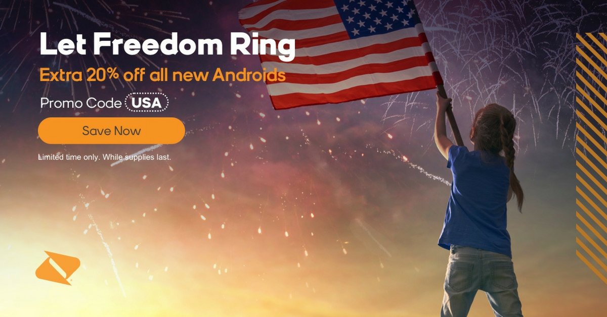 boostmobile's tweet image. Switch to Unlimited today for wireless freedom. Plus, get an extra 20% off all new Androids! #Independence
boost.co/2Izlk9G
