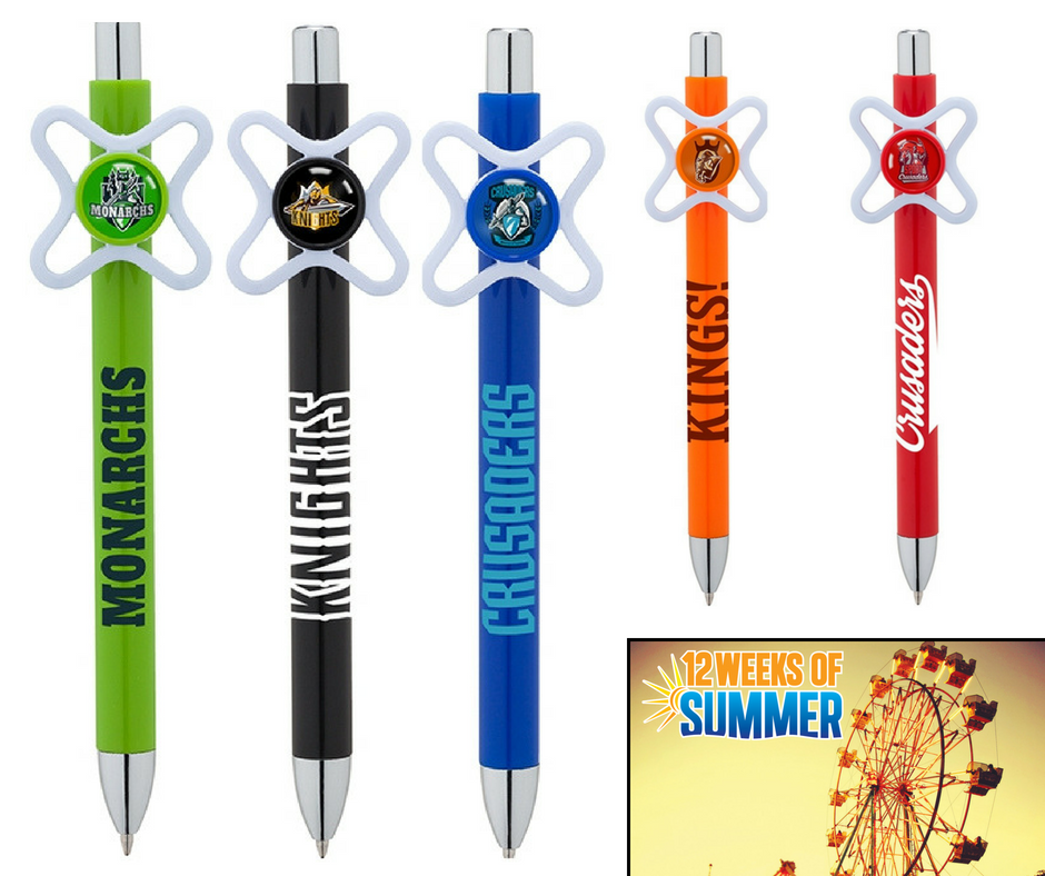 Logomark's tweet photo. Latest product in our hot 12WOS line-up - the fun Pinwheel Spinner Clip Pen, BV5460! Check out the cool full color dome! To see all the details, please visit https://t.co/y7kdBDFuD2 
#LM12WOS18 #Logomark #BV5460 #Spinner #SpinnerPen #FullColorDome #Pen #Summer #Fun #PerfectPen https://t.co/bBT2PnTGos