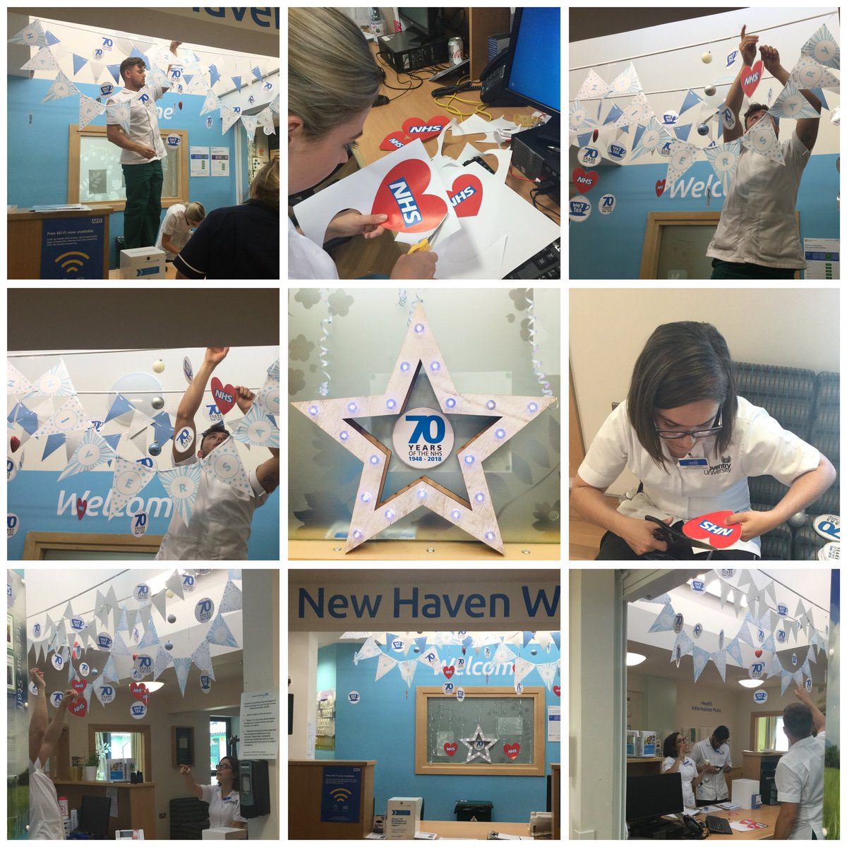 HWHCT_OAIMHS's tweet photo. The future NHS workforce - our wonderful @CovUniOT students - have been working hard to help prepare for our #NHS70 celebrations next week! #Proud @WorcsHealthCare @WorkforceWHCT @TonyBraker @natashadlord @apatrick1984 @clare_mcfadyen @SarahDuganWHCT @EmmaWebberHACW https://t.co/XdYJtKaWyI