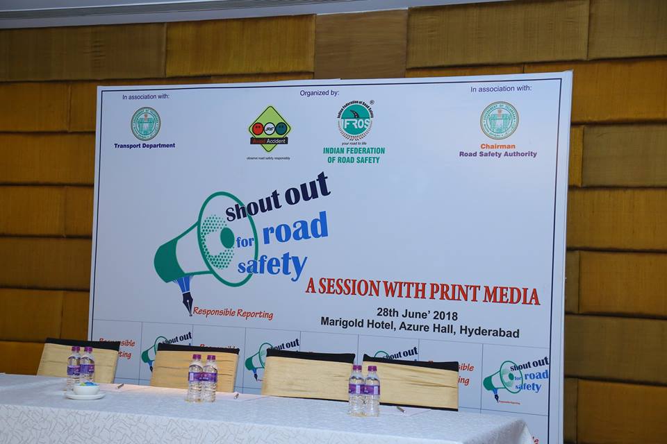avoidaccident's tweet photo. "Responsible Reporting -Shout Out For Road Safety" by #AvoidAccident &amp; #IFROS launched in Hyderabad , in association with #TelanganaRoadSafetyAuthority &amp; #TransportDepartmentTelangana
The theme is "A road crash is not just a random incident dig deep and ask why it happened." https://t.co/4xnJYGmQof