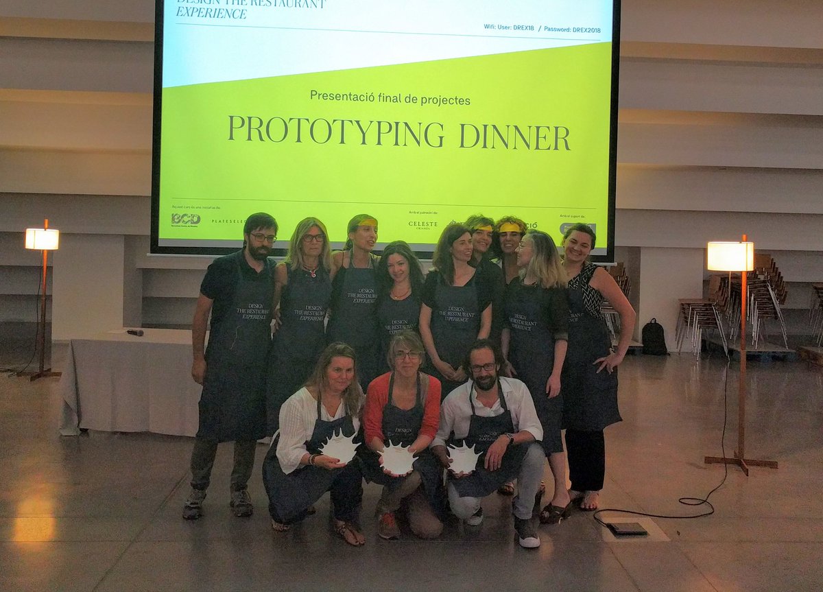 BCD_barcelona's tweet photo. Tanquem el Prototyping Dinner del #DREX18 felicitant a tots els alumnes pels seus projectes 😍 i agraint a totes les persones, entitats, empreses i institucions que han fet possible el curs #DesignTheRestaurantExperience! GRÀCIES! 🙌 Ens posem a treballar en l'edició #DREX19! https://t.co/cExFD8pIgh
