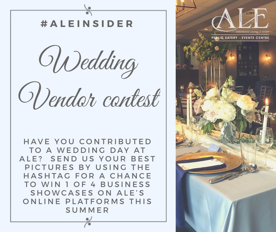 We’re hosting a #contest for those businesses and vendors whom have contributed to a special day at ALE!  Judges will vote on the best submission on June 8th #ALEInsider