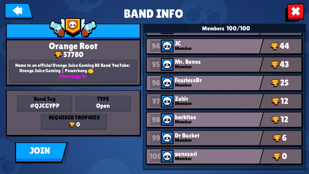Orange Juice On Twitter New Brawl Clan For Android Release Come Join The Fun In Our Newest Band Orange Root Dont Forget To Join Our Discord As Well Https T Co Tigze6th6j Https T Co Qfv8qo6xqx - brawl stars orange juice gaming