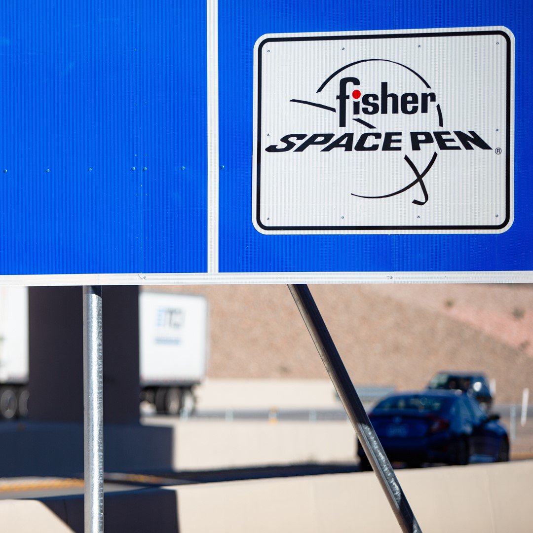 FisherPenCo's tweet image. Maybe you can't see us from space but you can definitely see us on HWY  11 coming into Boulder City! That's an attractive attraction sign! Photo credit @truhst