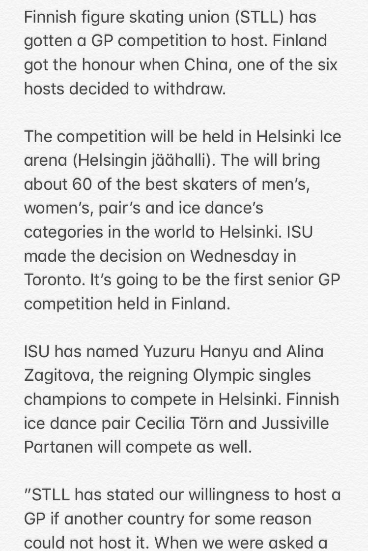 GP - 3 этап. Nov 02 - Nov 04, 2018 Helsinki 2018, Helsinki / FIN DgzaEIyW4AIyRoE