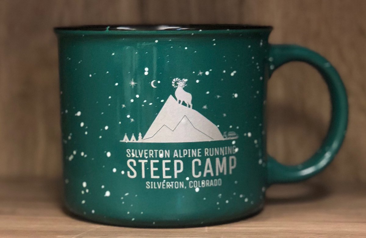 RunSteepGetHigh's tweet photo. Who’s joining us at Steep Camp in a few weeks?! Here’s the finisher’s mug that you’ll be sipping out of when you’re all done with your event! What will YOU be drinking out of it?! 🐏☕️🍻🍷
#steepcamp
#silverton
#colorado https://t.co/LleFLMA0P5
