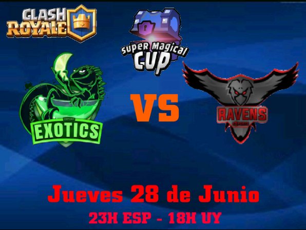 ☍Último partido de los 1/4 De Final☍ 

⛥ <a href="/TeamExoticsCR/">Team Exotics</a> 🆚 @TeamRavensUY ⛥

📅 Jueves 28 de Junio 
⏰ 23H🇪🇸 | 18H🇺🇾 

♌Buena Suerte!