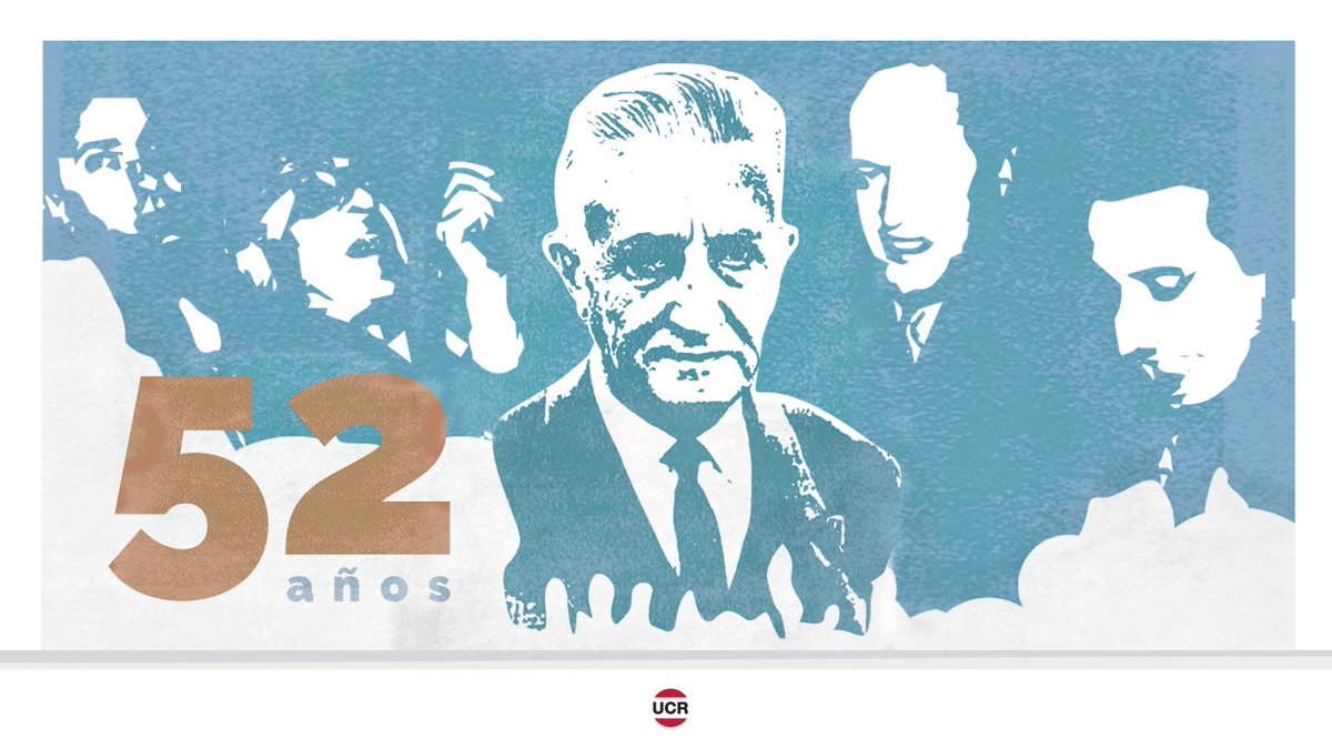 UCRNacional's tweet photo. El ejemplar gobierno de Arturo Illia fue una verdadera cruzada por una sociedad más igualitaria y equitativa. 

Hoy recordamos el infame golpe de estado del que fue víctima hace 52 años. https://t.co/6Vf1mqFo06