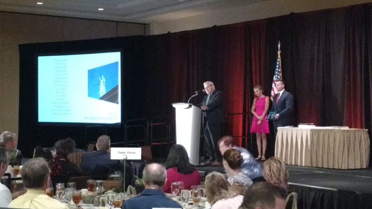 azatty's tweet photo. And Judge Robert Gottsfield is recognized with the Foundation for Service Award. #azbarcon @AZStateBar @SBAMemberServ #BarFoundation https://t.co/rhBgVB3nTy