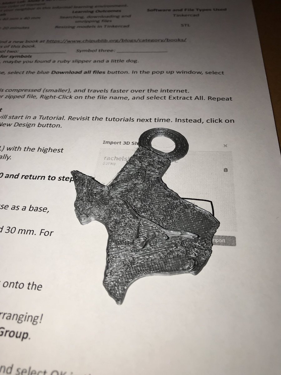 CoburnCori's tweet image. My finished project. Thanks #CPLMakerlab 👍🏾 #MakerSpace #MakerEdu #3Dprinting  #edtech