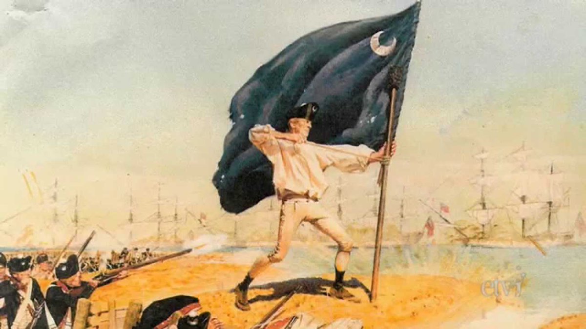 Happy #CarolinaDay! The Jasper history stems from this significant victory during the Revolutionary War as seen in this painting of Sergeant Jasper at the Battle of Sullivan's Island #JasperCHS