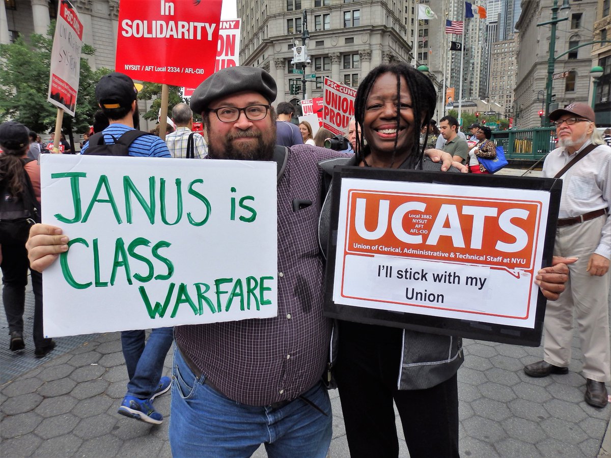 UCATS members marched in Foley Sq. in wake of Janus decision. We will turn adversity into action! #UnionProud #ImStickingWithOurUnion