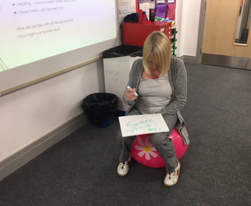 clairedalysc's tweet photo. The team presented research projects today updating strategies related to Attachment Disorder,Depression,PDA,High Functioning Autism,Maths Anxiety,ADHD and Sensory Processing Differences.Some productive discussions and innovative use of a space hopper! https://t.co/wWrxF2541I