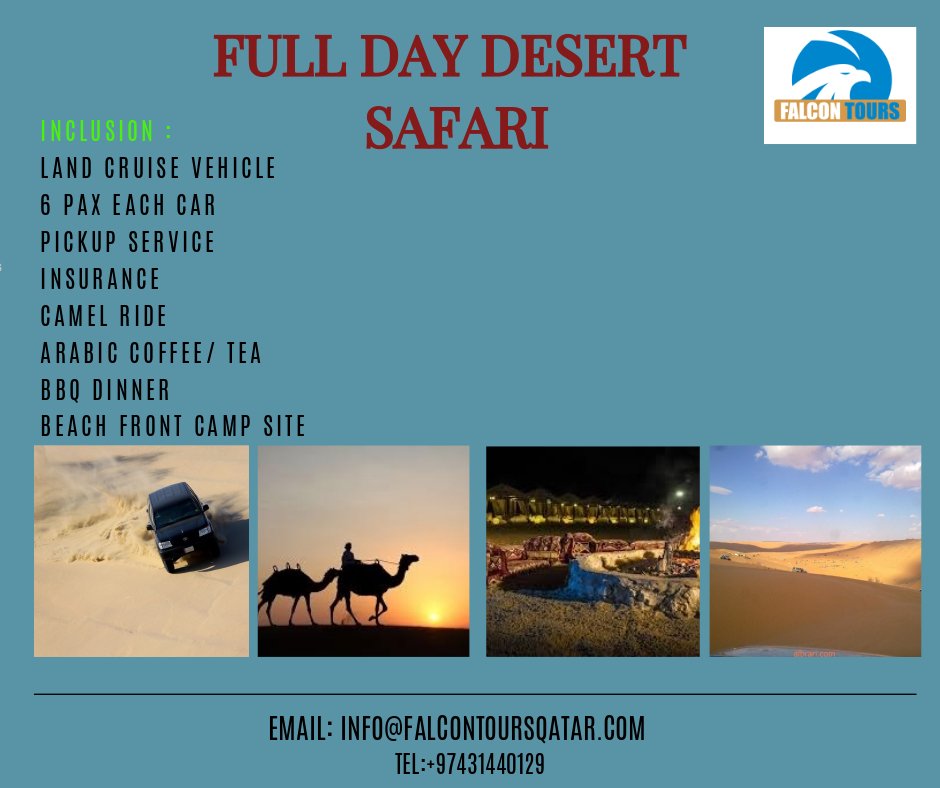Falcon Tours Qatar On Twitter Qatar Full Day Desert Safari