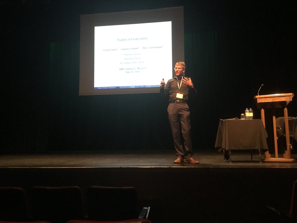 iaae2018's tweet photo. Pockets of predictability by Alan Timmermann (UCSD) https://t.co/fxCLijDr5Z