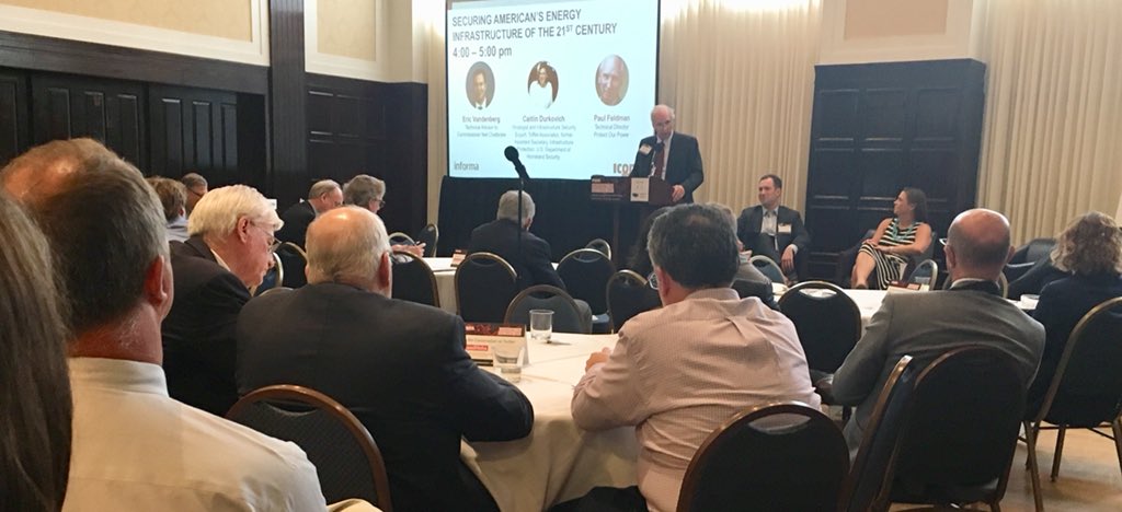 GridProtection's tweet photo. While good work is being done to bolster electric grid’s cybersecurity standards, no chief info officer believes standards are sufficient, @GridProtection Technical Director Paul Feldman tells #iconsofinfrastructure audience. Vital to engrain best practices #advancingthegrid https://t.co/0ZTsLZuha5