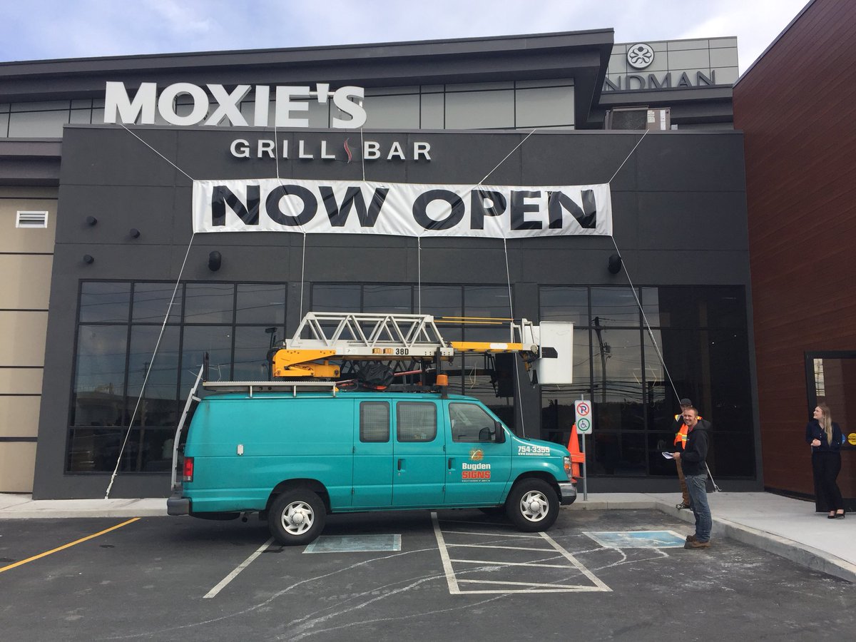 BugdenSigns's tweet image. Did you know @Moxies_official St. John’s is now open?