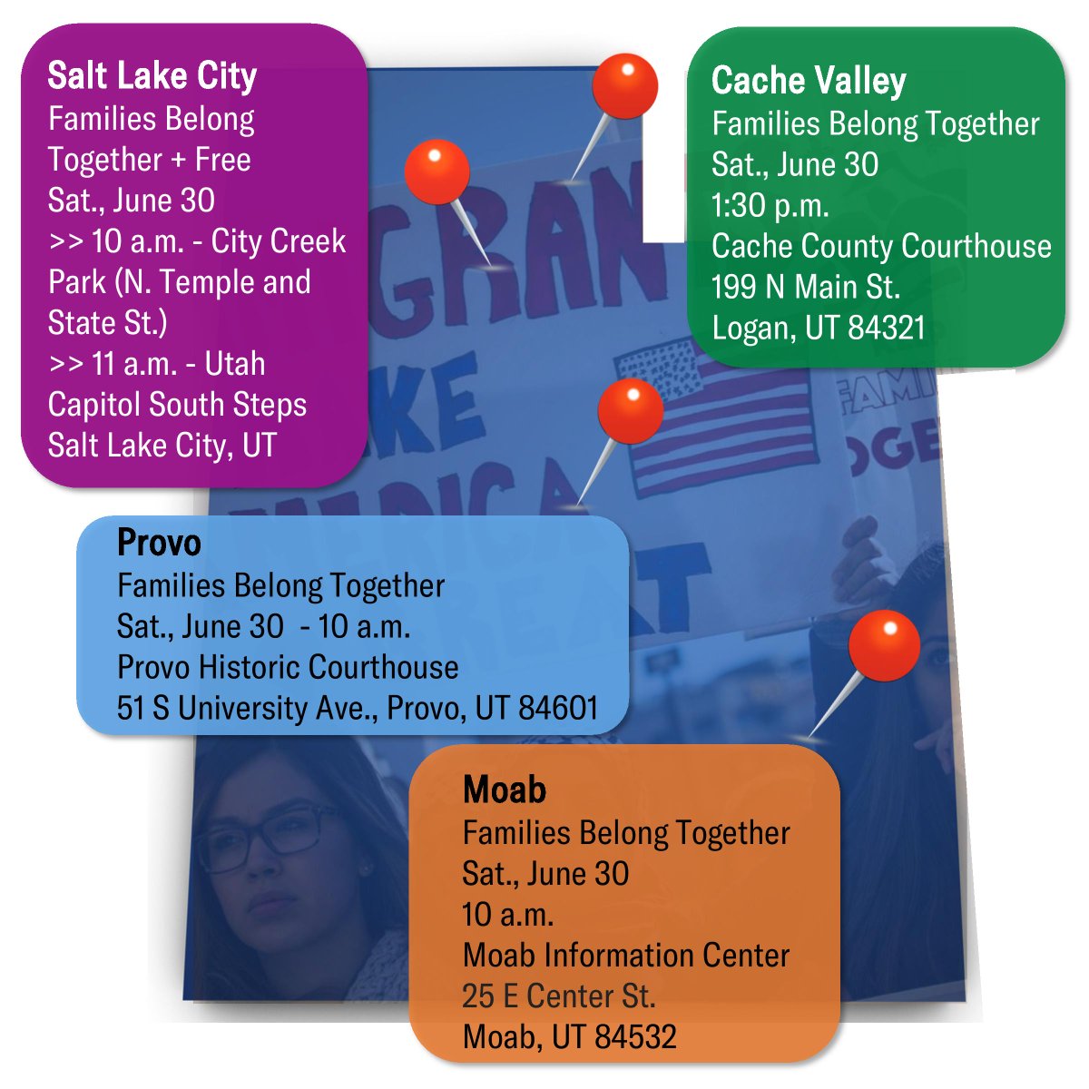 Where will you be this Saturday at 10am? <a href="/UtahIndivisible/">Utah Indivisible</a> @KUER_FM <a href="/BenWinslow/">Ben Winslow</a> <a href="/CVDaily/">CacheValleyDaily</a> <a href="/episcopalutah/">Episcopal Diocese UT</a> <a href="/Univision32/">Univision 32</a> <a href="/lrojas288/">Laurys Rojas</a> #FamiliesBelongTogether - #utleg #utpol