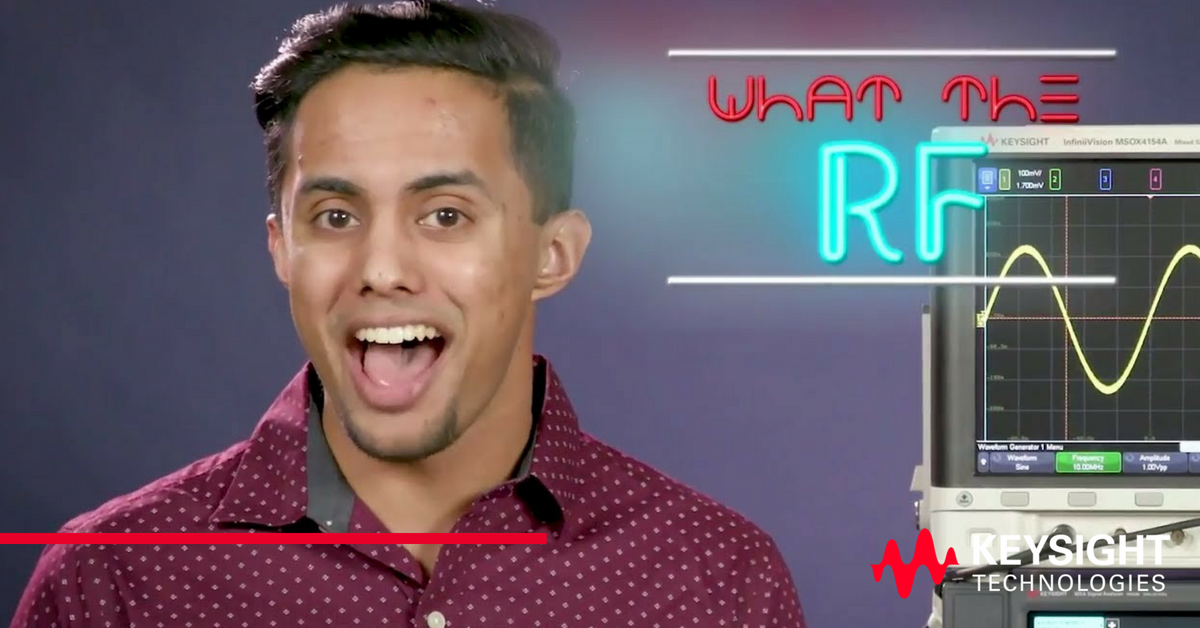 Keysight's tweet image. Learn the difference between the #timedomain and #frequencydomain in this episode of #WhatTheRF bit.ly/2N4M1GS