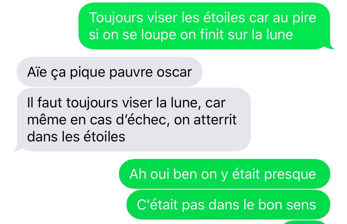 maximeyonnet's tweet image. Quand tu es fatigué et que tu te mets à réinterpréter des citations !!! #PardonOscar #SMSFail