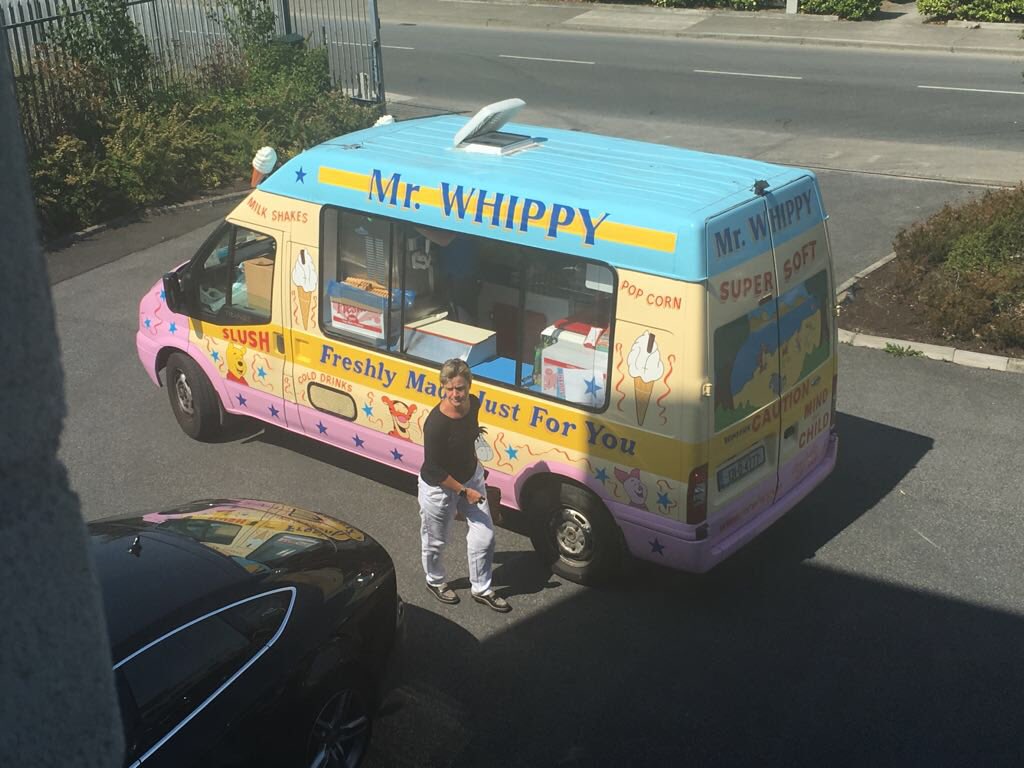 2468Group's tweet photo. Mr Whippy landed at @2468Group today !! Not #healthy #workplace #wellbeing but all of the #bigkids were so #happy. #heatwave @wearebroadlake https://t.co/XsRenTKdSO