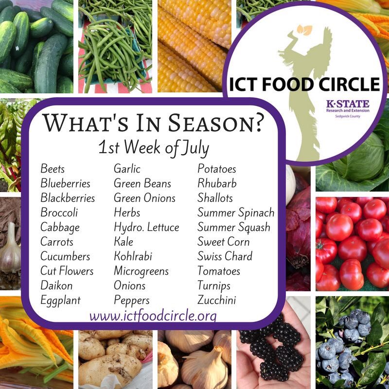 Sweet corn, blueberries, blackberries, oh my! Peaches are probably just barely starting to trickle in, and given the difficult spring there might not be much more than a trickle for Kansas peaches. #eatseasonal #eatlocal #eatlocalfortheFourth #ictdining #farmtotable