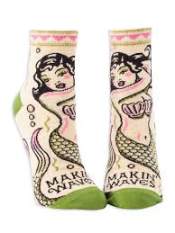 Can't be a mermaid without splashing about a bit - we LOVE these <a href="/blueqness/">Blue Q</a> socks celebrating a bit of disruption with a little bit of sock incognito-uk.co.uk/products/blue-…
