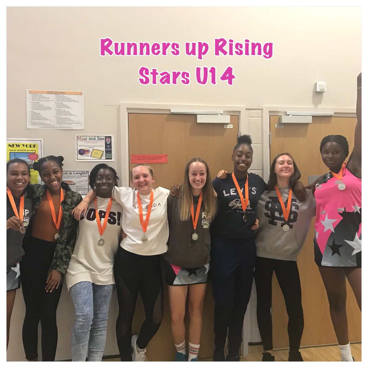 Raidersnetball's tweet photo. Well done to our U14s, runners up in the Rising Stars League! #proudmoment #loveyourclub #positivevibes #progressiseverything #netball #pinkandblackfamily #weareraiders #netballfamily https://t.co/f3aXiSqJLn