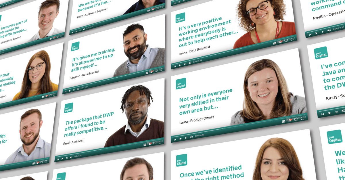 DWPDigitalJobs's tweet image. If you haven&apos;t already, check out our YouTube playlist to hear some of our fantastic team sharing their experiences @DWPDigital 🔗 bit.ly/2L4MMSd

#DataEngineers #UserResearchers #InfrastructureEngineers #DataScientists #ProductOwners and many more...