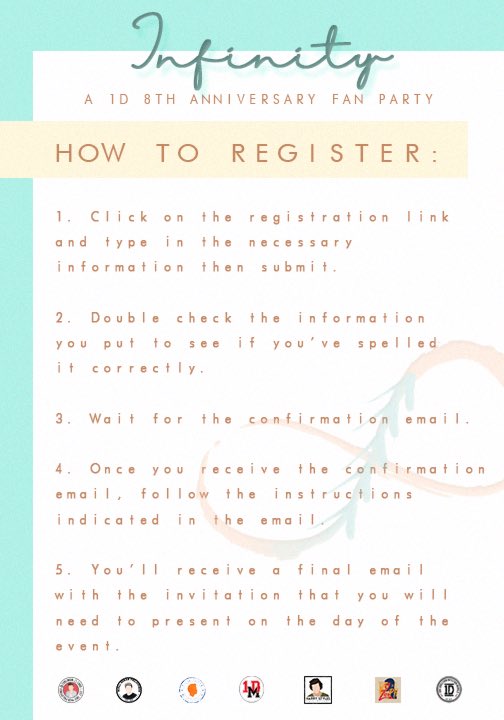LIAMPHL's tweet image. Second tweet (caption for registration):

Confirm your attendance by registering through this link: bit.ly/1DInfinityEvent and by following the step-by-step procedure below.

Register as soon as you can for we will only be accommodating the first 100 🤗

#1DInfinityPH