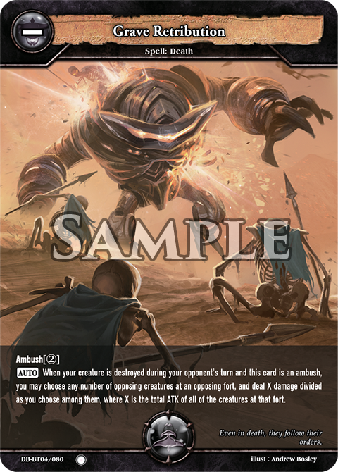 Dragoborne's tweet photo. #COTD #Dragoborne

Card Name: Grave Retribution 
Color: Black
Appears in: DB-BT04 [Surge of Titans]
Rarity: C
https://t.co/IJ1V51Rw9U https://t.co/xALwy8duZr