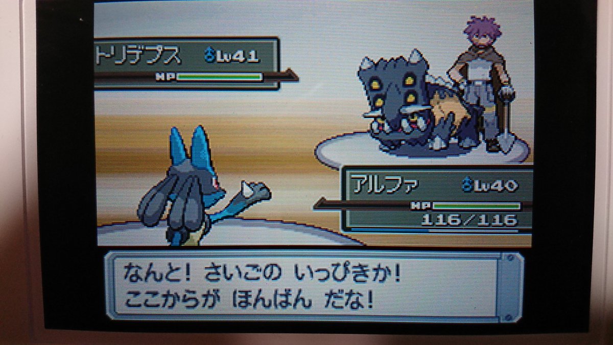 Akisame こっちはサブアカ 鋼統一vs鋼統一 ミオジム制覇 ルカリオ修行させすぎてかなり楽勝になっちまった Ptかなり整ったよね ポケモン プラチナ 鋼統一で行くシンオウの旅