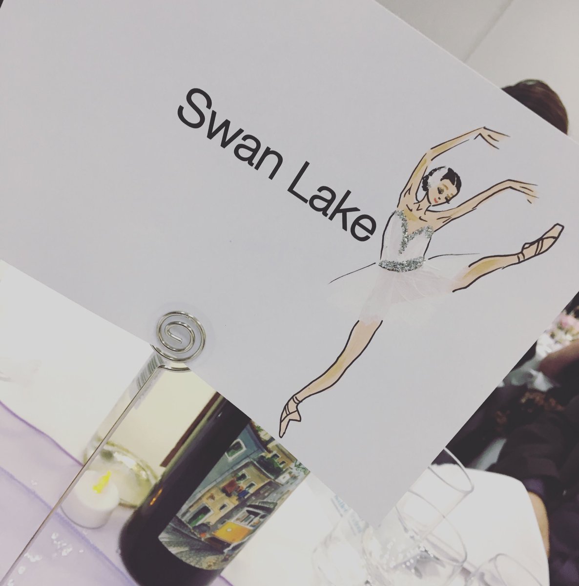 sharpergardens's tweet image. Super #illustrations by @ElmhurstBallet graduating student Erin Sheffield gracing the #SirPeterWright gala tables last night - nice work Erin!!