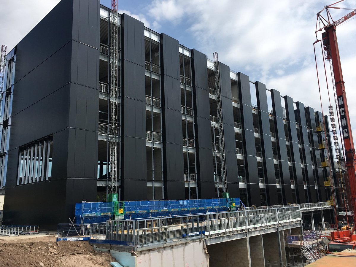 The new Engineering Innovation Centre at UCLan looking good during our recent C&S team visit. @bdp_com @UCLanMasterplan @SimpsonHaugh @reiachandhall @BAMConstructUK