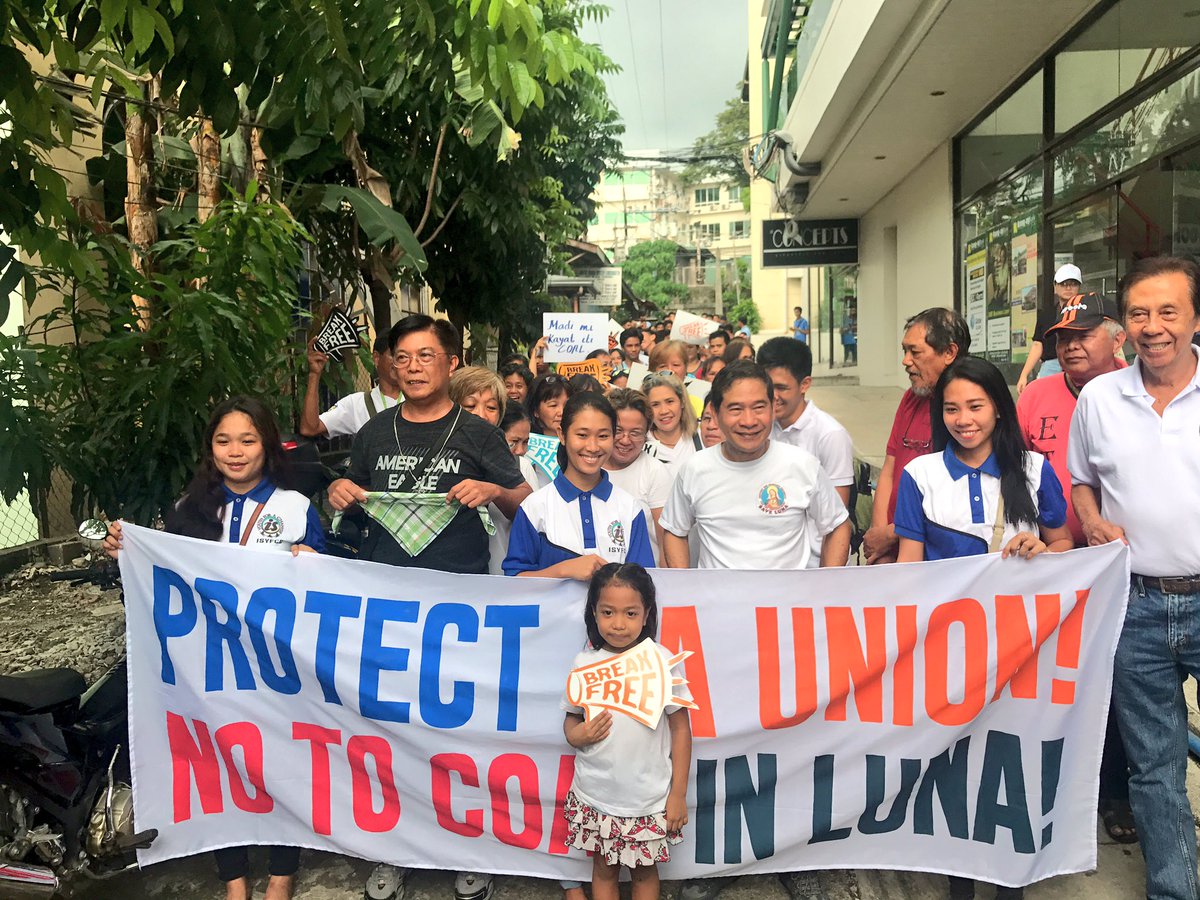 gpph's tweet photo. ATM: Break Free La Union parade against the proposed coal plant in La Union is about to start! #ProtectLaUnion #BreakFreeFromFossilFuels #BreakFree2018 #BreakFree https://t.co/AFI4z3UMpM