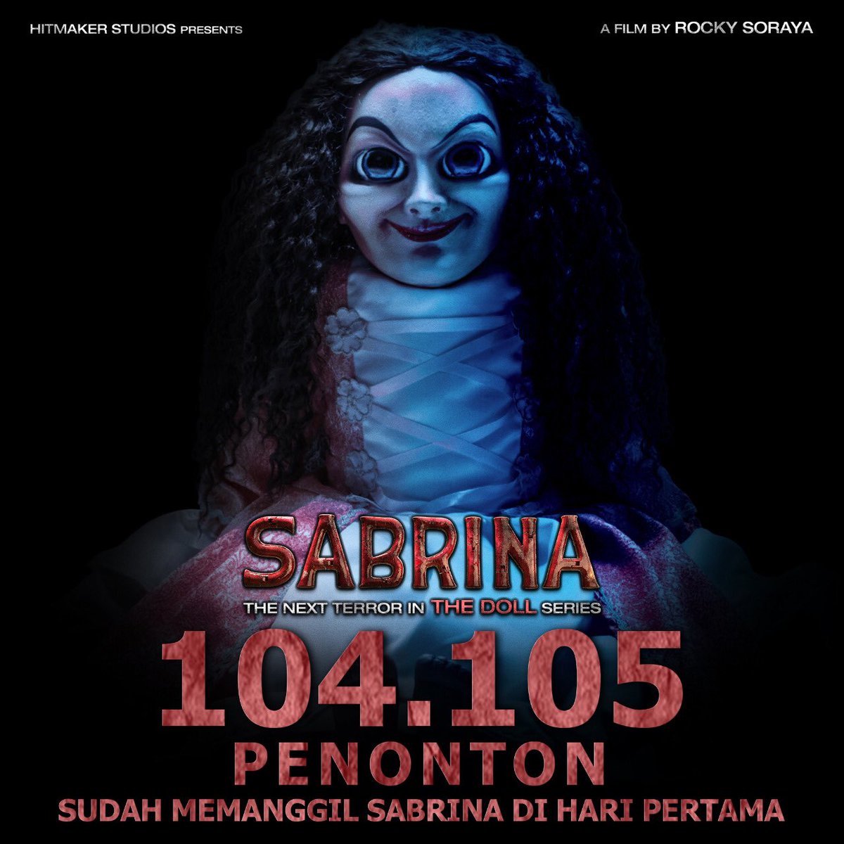 Di hari pertama sudah 104.105 penonton Indonesia yang memanggil Sabrina ke Bioskop 🙌🏻
-
Terima kasih atas apresiasi pecinta film Indonesia terhadap Sabrina, The Next Terror In The Doll Series 🙏
.
.
#sabrinathemovie #panggilsabrina #hitmakerstudios