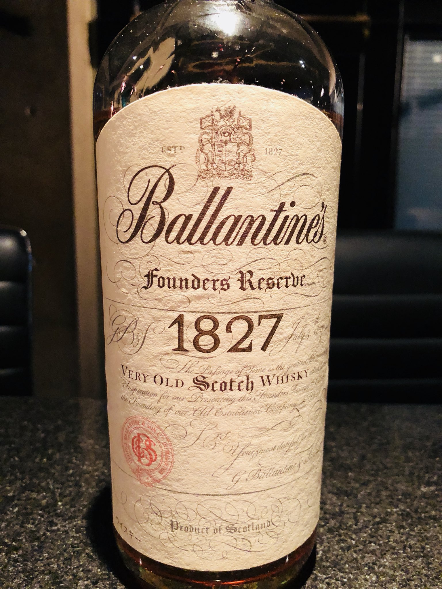 バランタイン ファウンダーズ レゼルヴ 1827年（Ballantine's
