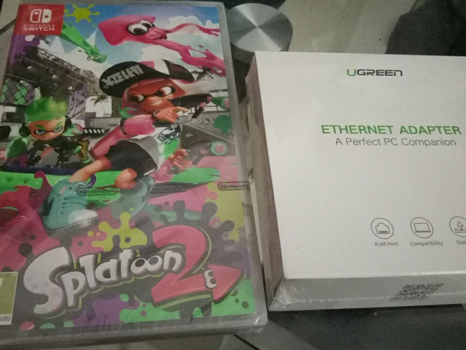 MetalSlime213's tweet image. And here we are...  #Splatoon2 #EthernetAdapter