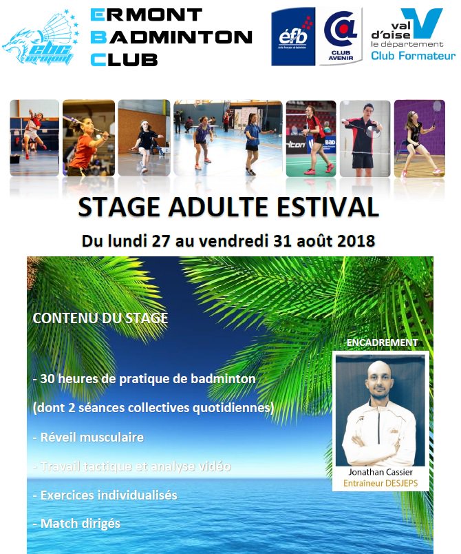 ErmontBC's tweet photo. Pour une bonne reprise, un stage pour les #badistes N-R est proposé à l'@ErmontBC du 27 au 31 août de 9h30 à 18h. Toutes les infos à cette adresse : https://t.co/uxYi6rXbs8 https://t.co/W5IMmIl3f4