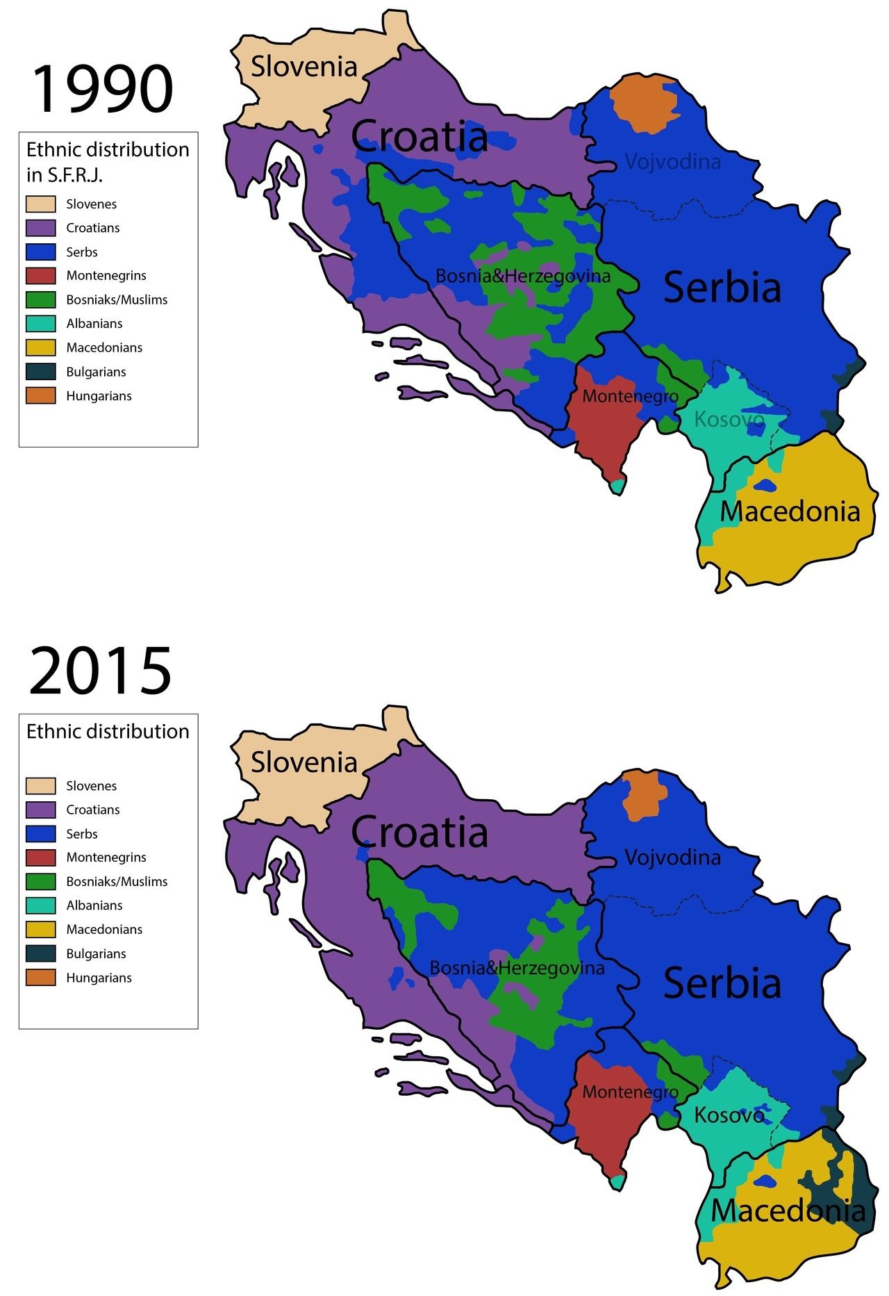 Ethnic Map Of Croatia Uživatel Milos Popovic Na Twitteru: „@Onlmaps It's Not Possible To Have Ethnic  Map For 2015 Because E.g. In Croatia And Serbia Last Census Was In 2011.“ /  Twitter