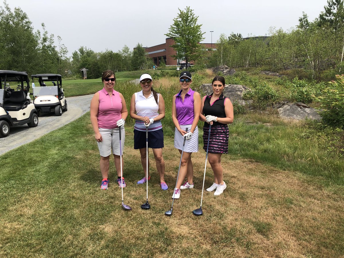 Ladies foursome for #hsnfgolf 2018 raising funds and awareness for #hsn #Mentalhealth #bellletstalk #BMOforWomen #publicsector #bmopublicsector