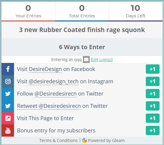 Giveaway time, Join in us and win the #ragesquonk 😉😉😉
Good Luck !!💪🏼💪🏼💪🏼
gleam.io/tRyNH/3-new-ru…