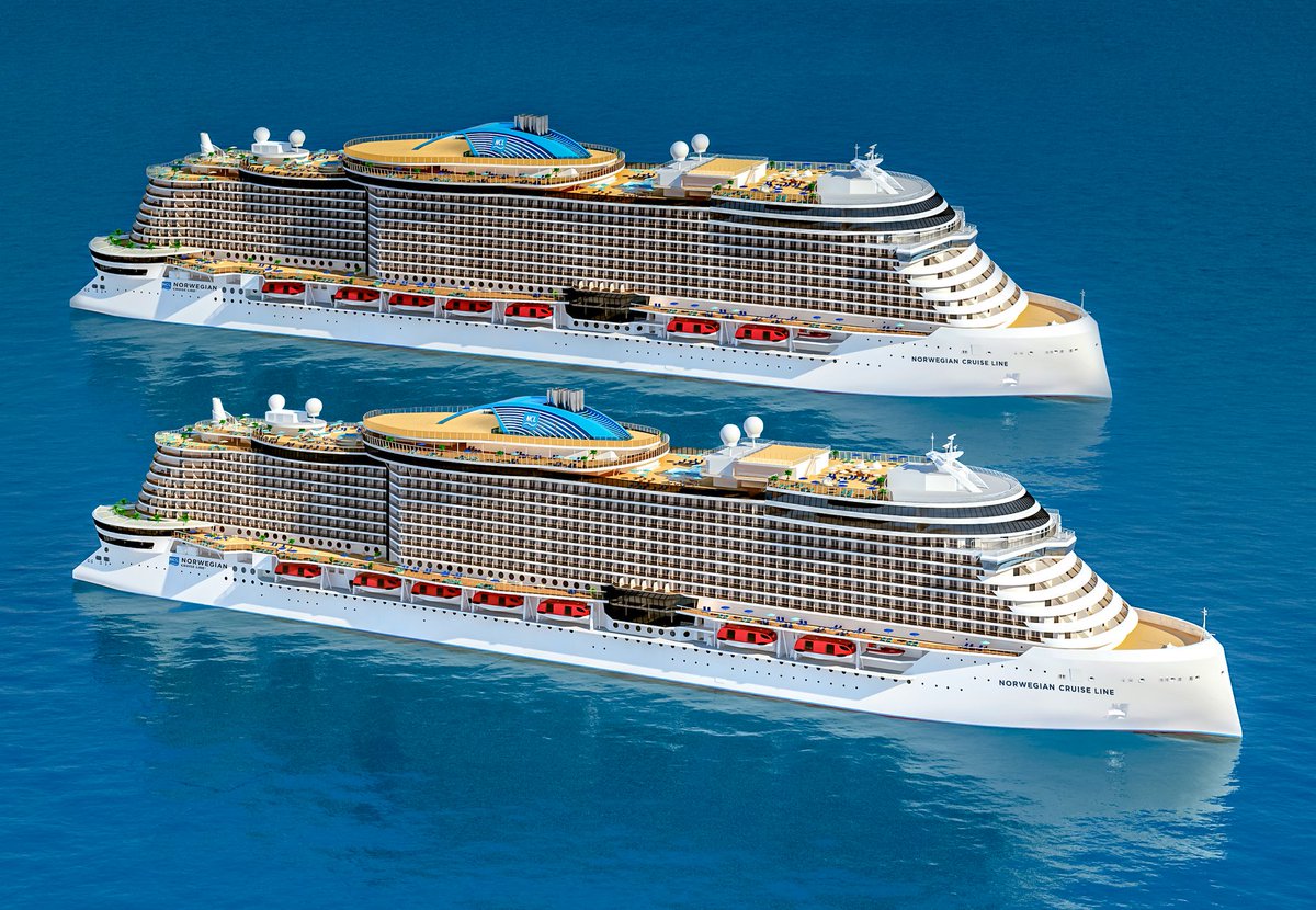 Norwegian Cruise Line Holdings Ltd. bestätigte gestern ihre Option für das fünfte und sechste Schiff der Leonardo-Klasse, die 2026 und 2027 ausgeliefert werden sollen. Vier weitere Schiffe wurden bereits für die Jahre 2022, 2023, 2024 und 2025 bestellt: bit.ly/2zwocFj