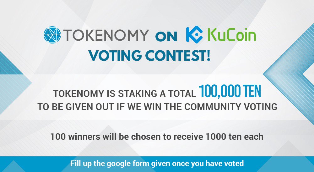 100.000 TEN untuk 100 Orang Pemilih Tokenomy pada Kontes Voting Kucoin medium.com/@tokenomy/100-…