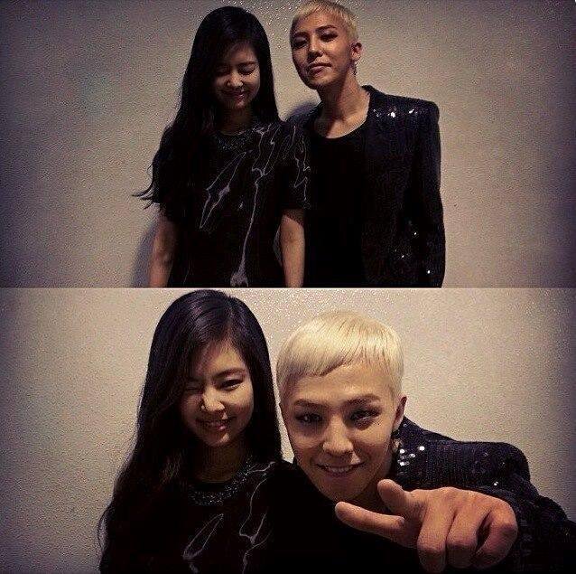 GD posted a pic of him and Jennie when promoting his song Black. The caption "With J" still melts me.