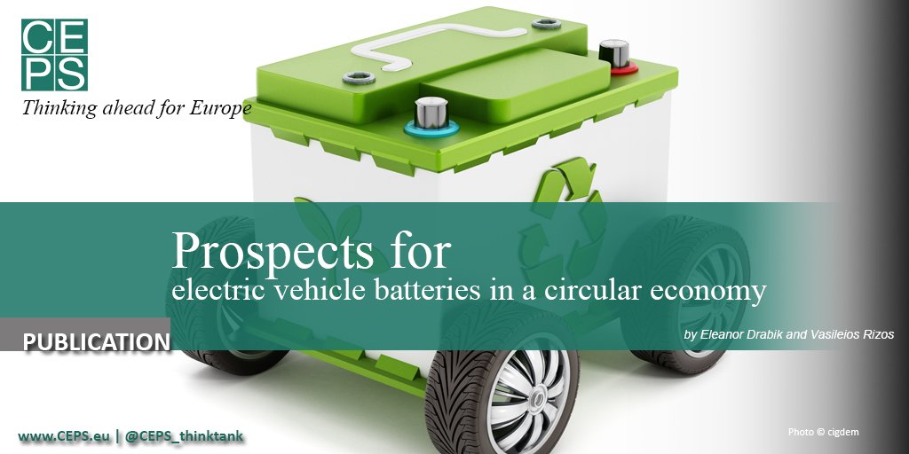 [READ] Prospects for electric vehicle batteries in a #CircularEconomy, by @Elliedrabik & @vasileios_rizos: bit.ly/2KW3Jzb
.
.
@Energy4Europe #EnergyEfficiency #EUecodesign #energylabelling